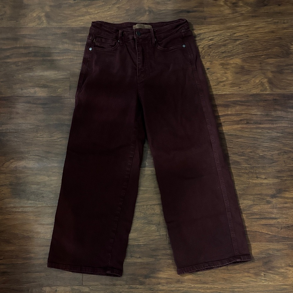 Judy Blue Deep Burgundy Wide Leg Jeans